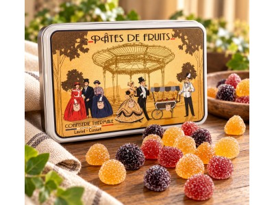 Pâtes de fruits-fleurs - Boite métal 250g